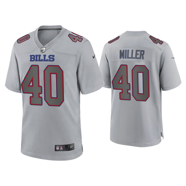 Men's Buffalo Bills Von Miller Gray Atmosphere Fashion Game Jersey