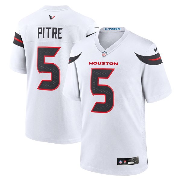 Men's Houston Texans #5 Jalen PitreNike White Limited Jersey