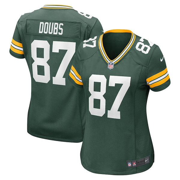 Women's Green Bay Packers #87 Romeo Doubs Nike Green Game Player NFL Jersey