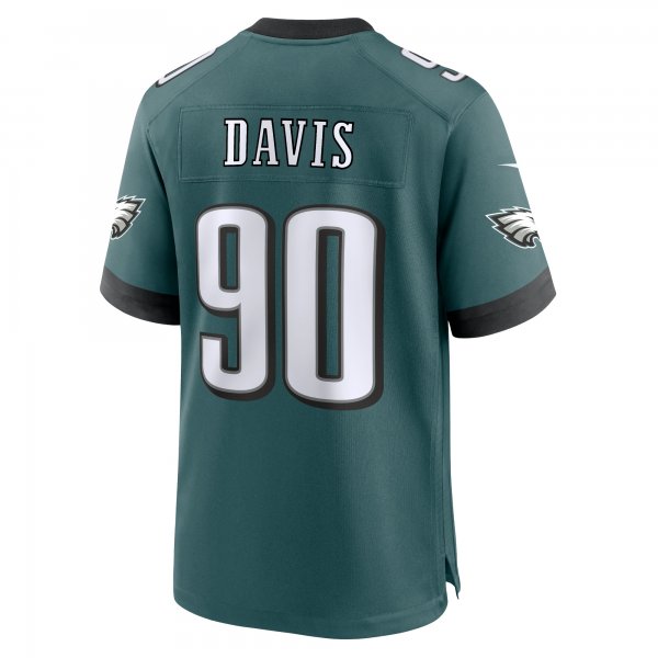 Men's Philadelphia Eagles Jordan Davis Nike Midnight Green Team Game Jersey