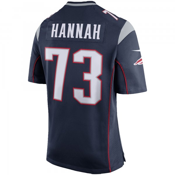 Men's New England Patriots John Hannah Nike Navy Blue Retired Player Game Jersey